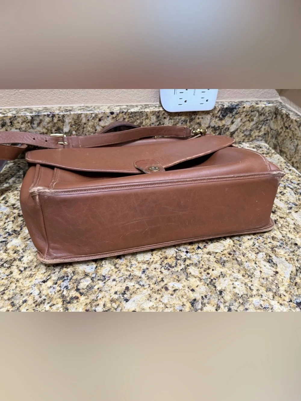 Vintage Coach Messenger Bag Brown Leather Made in USA